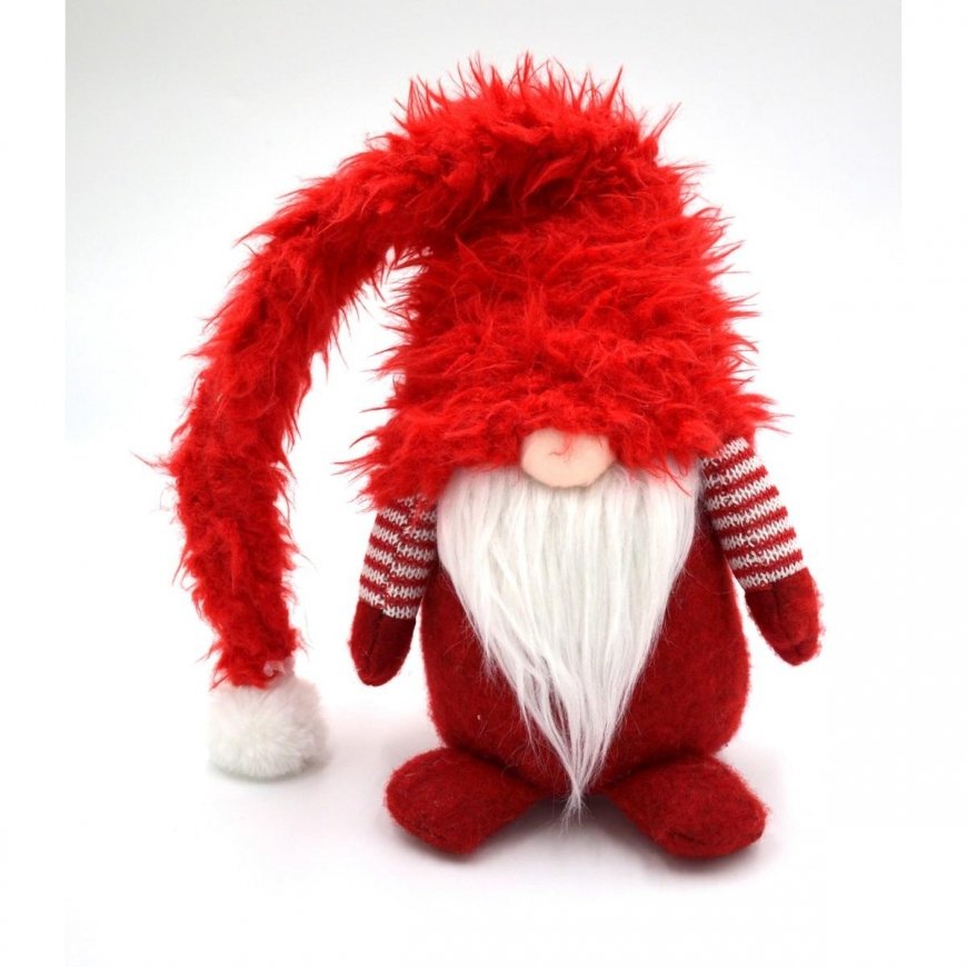 Saska Garden Large elf with fur hat 20x18x86CM