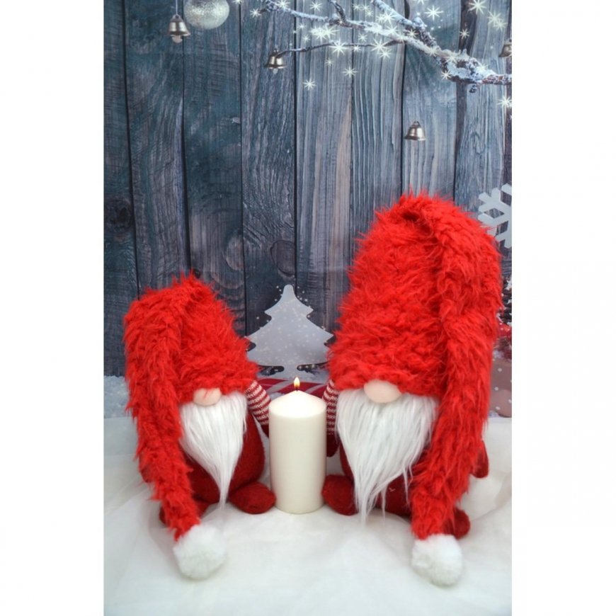 Saska Garden Large elf with fur hat 20x18x86CM – 5