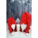 Saska Garden Large elf with fur hat 20x18x86CM Saska Garden Large elf with fur hat 20x18x86CM