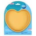 CANPOL BABIES silicone plate with attachment, 6 months+, HEART, 80/309_yel