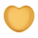 CANPOL BABIES silicone plate with attachment, 6 months+, HEART, 80/309_yel