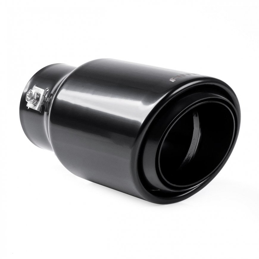 Exhaust muffler tip stainless steel mt 024b black amio-03169