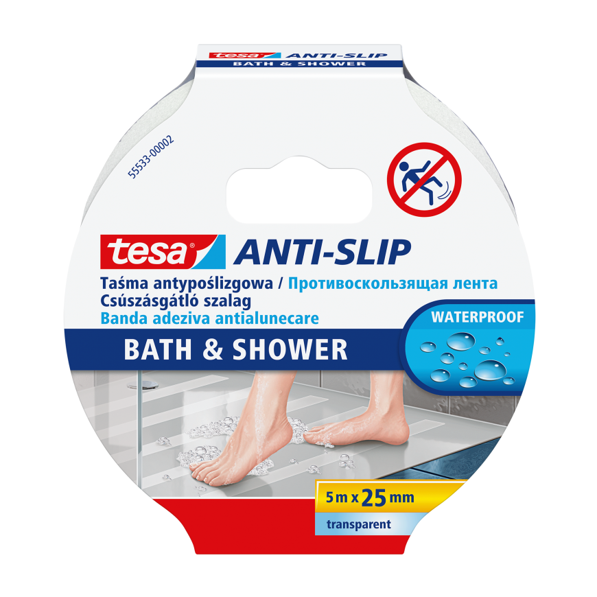 Tesa non-slip tape, W25mm, LENGTH 5M, DESIGNED FOR WATERPROOF BATHROOMS H5553302 TESA – 2