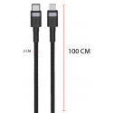 Orsen S51 Type C to Lightning 3A 1m black Orsen S51 Type C to Lightning 3A 1m black