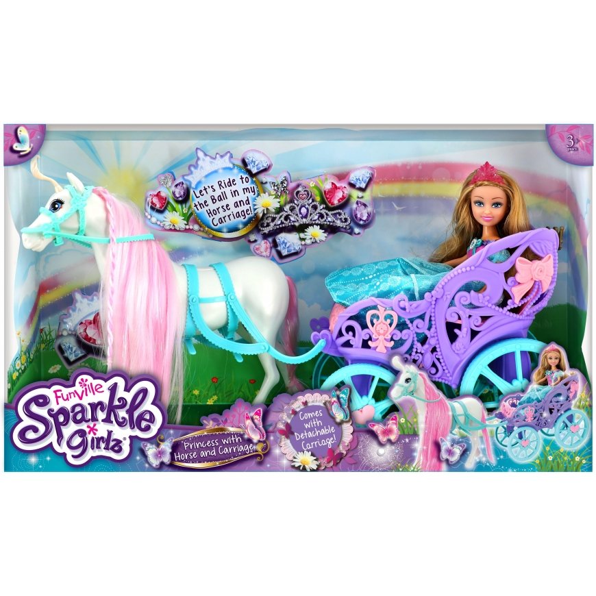 SPARKLE GIRLZ doll set royal horse