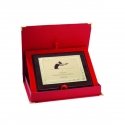 Tryumf Plastic diploma with engraved metal plate + case