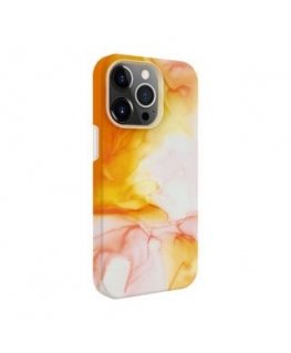 Evelatus Apple iPhone 15 Pro Max Premium Silicone case Customized Print Orange