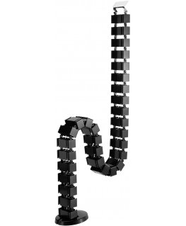Cable Management WP Cable Management, Adjustable Cable Cover, Black, 1.3m, Powerton