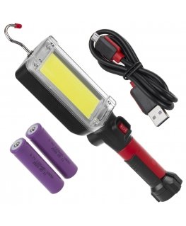 Maclean COB magnetinė dirbtuvių lempa, 2x1200mAh, 700lm, USB Type-C/Micro USB, MCE307