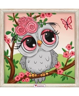 Beldizart Owl in rings 20*20 cm AM1945