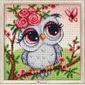 Beldizart Owl in rings 20*20 cm AM1945 Beldizart Owl in rings 20*20 cm AM1945