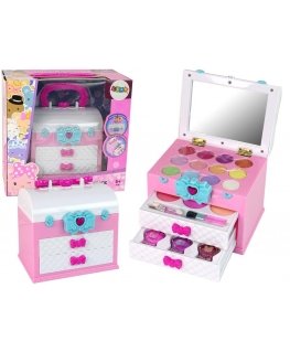 Lean Cars Beauty kit suitcase, pink white