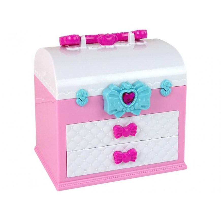 Lean Cars Beauty kit suitcase, pink white – 2