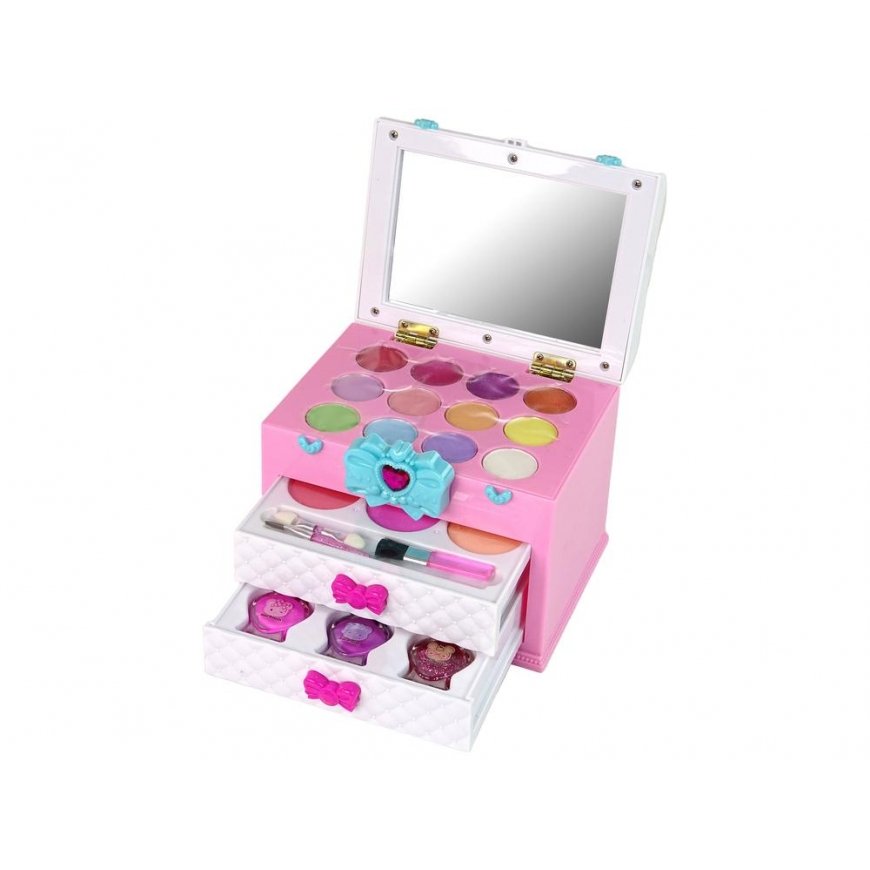 Lean Cars Beauty kit suitcase, pink white – 5