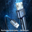 USAMS Cable pleciony rotating U60 2A microUSB green|green 1m SJ478USB02 (US-SJ478)
