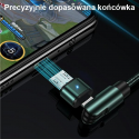USAMS Cable pleciony rotating U60 2A microUSB green|green 1m SJ478USB02 (US-SJ478)