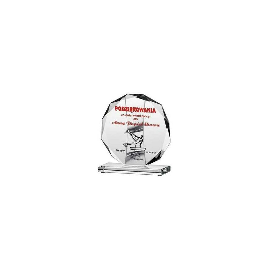 Tryumf Engraved glass trophy + paint filler – 2