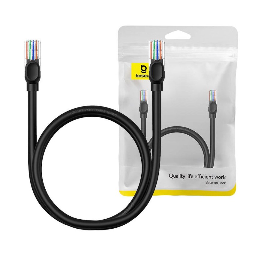 Baseus Ethernet CAT5, 1m network cable (black)