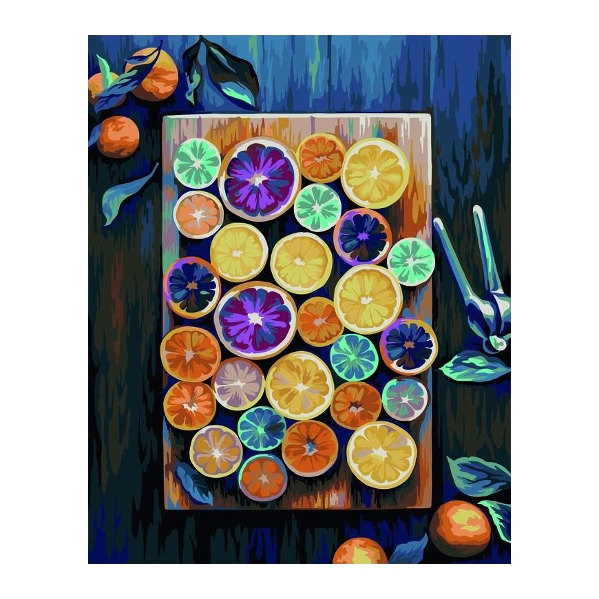 Beldizart (PARDAVIMAS) Wizardi dažymas pagal numerį komplektas. Vaisių mišinys 40x50 cm T307