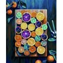 Beldizart (SALE) Wizardi paint by number kit. Fruit mix 40x50 cm T307