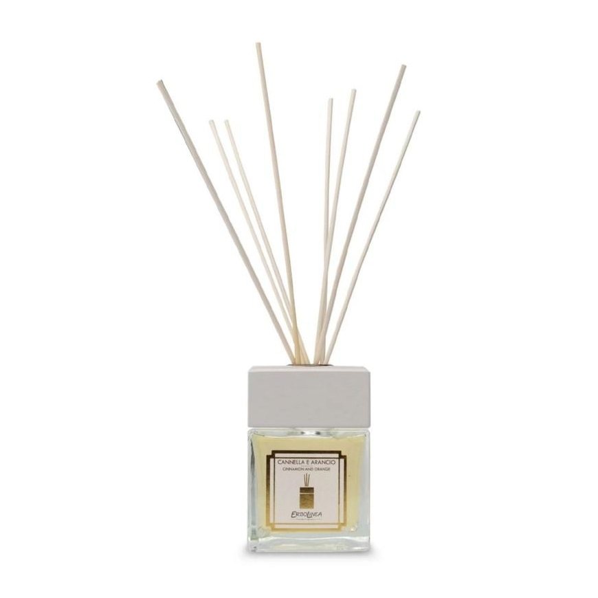 Drėkintuvas Erbolinea Kvapas namams su lazdelėmis Canella Arancio, 200 ml ERBARANCIO200