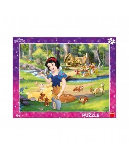 Dino large tile puzzle 40 pieces Snow White and animals