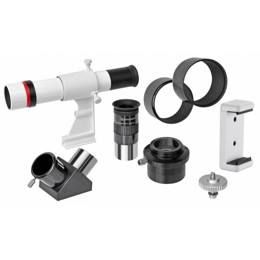 Telescope Bresser Messier MC-152/1900 HEXAFOC EXOS-2 with solar filter and smartphone – 3
