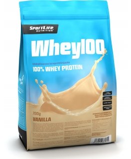 SportLife Whey100 Vanilja -heraproteiini, 700 g