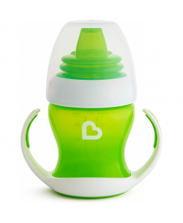 MUNCHKIN educational drinker with handles and soft spout, Gentle Transition, green, 4 months+, 118 ml, 05178501WWW