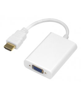 Deltaco 00100029 видео кабель адаптер 0,2 m HDMI Тип A (Стандарт) VGA (D-Sub) Белый