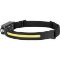 Rebel Įkraunamas priekinis žibintas (5 W COB + 3 W LED) - galvos juosta Rebel Įkraunamas priekinis žibintas (5 W COB + 3 W LED) - galvos juosta