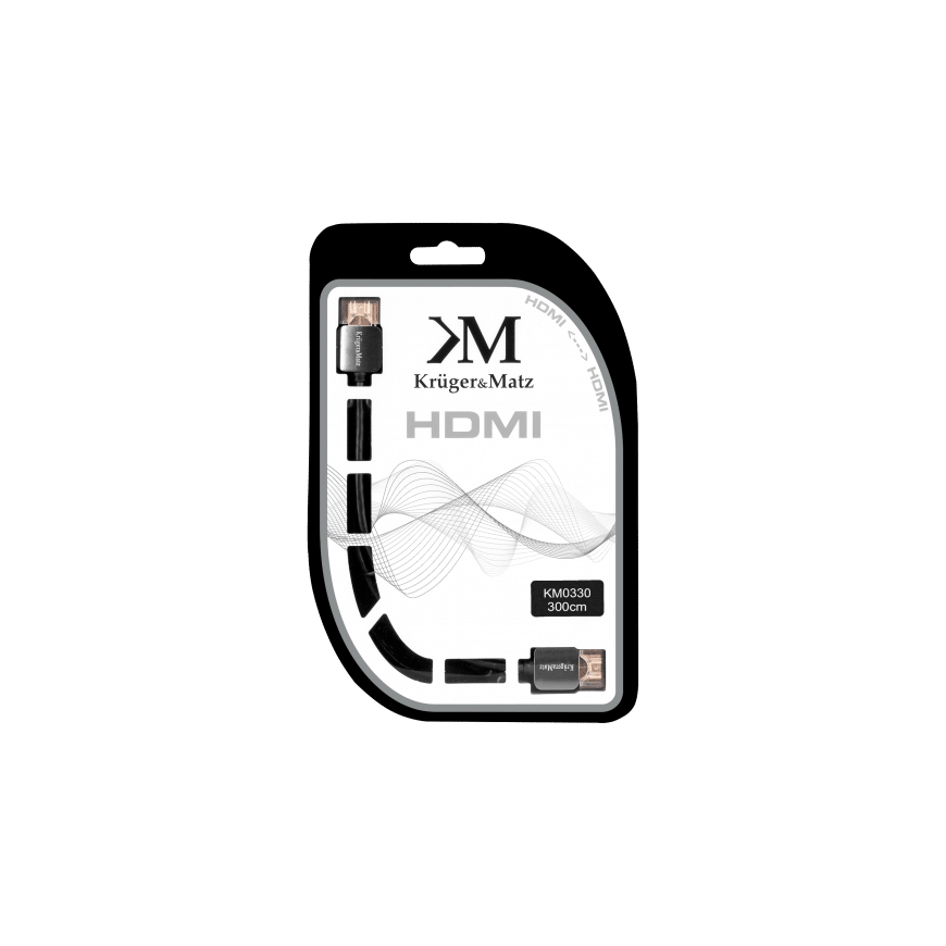 Kruger & Matz HDMI – HDMI kabelis 4K (A-A) 3m – 4