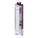 Orno Surge protection 5 sockets 2P+Z type EasyEject, cable 1.5m (3x1.5mm2), with illuminated switch and 2 fast USB A + C charger Orno Surge protection 5 sockets 2P+Z type EasyEject, cable 1.5m (3x1.5mm2), with illuminated switch and 2 fast USB A + C charger