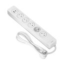 Orno Surge protection 5 sockets 2P+Z type EasyEject, cable 1.5m (3x1.5mm2), with illuminated switch and 2 fast USB A + C charger Orno Surge protection 5 sockets 2P+Z type EasyEject, cable 1.5m (3x1.5mm2), with illuminated switch and 2 fast USB A + C charger