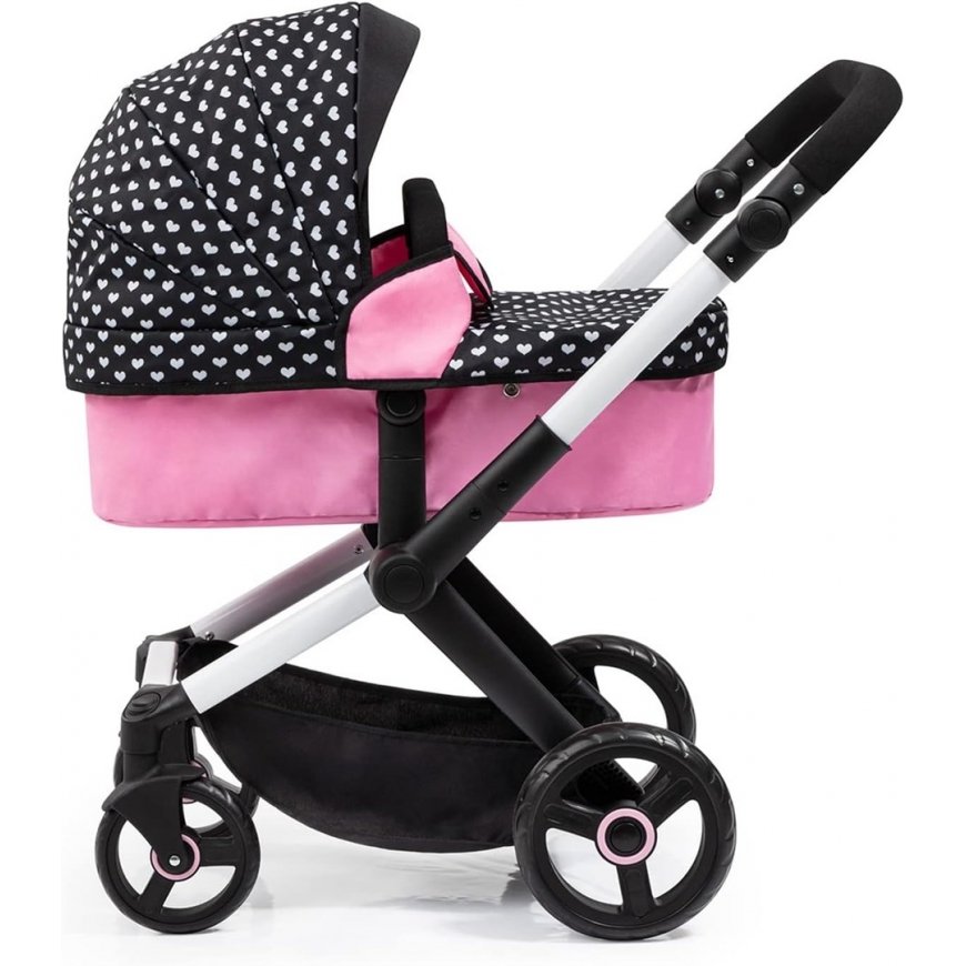 Doll pram BAYER Design 17060AA Xeo deep Black, Pink – 2