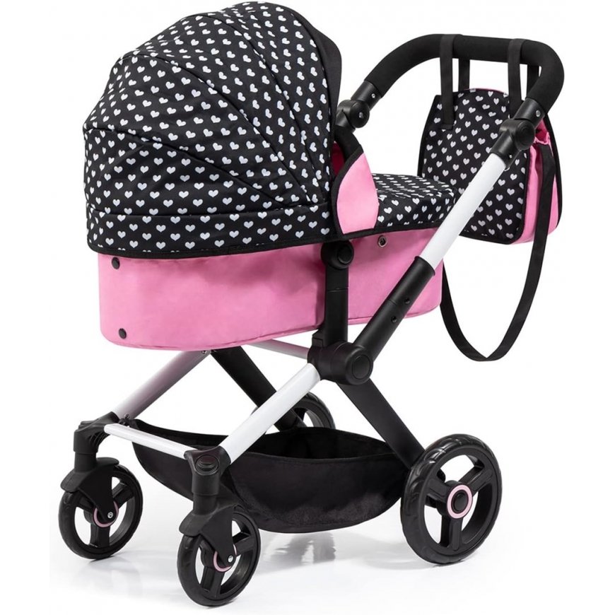 Doll pram BAYER Design 17060AA Xeo deep Black, Pink – 4