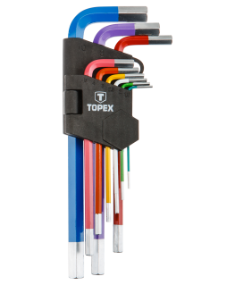 Topex Hexagons, colored keys, 9 pcs.