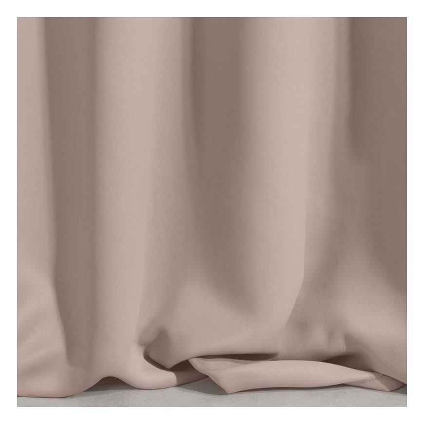 Eurofirany LOGAN blackout tipo temdanti naktinė užuolaida, 135 X 270 cm, juosta / tunelis / kabliukai, spalva: pudrinė – 4