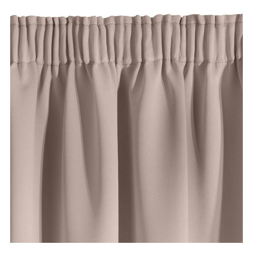 Eurofirany LOGAN blackout tipo temdanti naktinė užuolaida, 135 X 270 cm, juosta / tunelis / kabliukai, spalva: pudrinė – 5