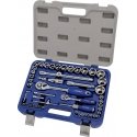 Galvučių, priedų ir terkšlių komplektas 1/2" ir 1/4" 58 vnt. 4-32mm IRIMO Galvučių, priedų ir terkšlių komplektas 1/2" ir 1/4" 58 vnt. 4-32mm IRIMO