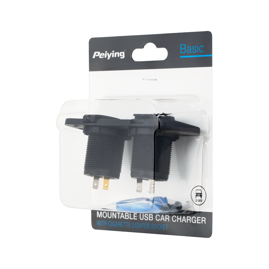 Peiying Montuojamas automobilinis įkroviklis 2xUSB 3100mA – 4