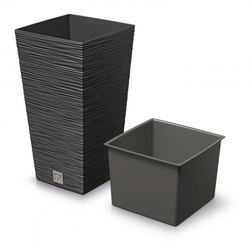 Prosperplast div class"int_ce_html"FURU SQUARE flower pot - anthracite/div – 2