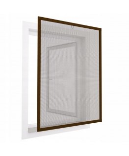 Easy Life Mako Mosquito net aluminum window 120 x 140 brown