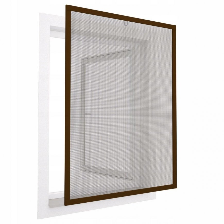 Easy Life Mako Mosquito net aluminum window 120 x 140 brown