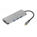 iBox IUH3RJ4K notebook dock/port replicator USB 3.2 Gen 1 (3.1 Gen 1) Type-C Power Delivery 100W Silver iBox IUH3RJ4K notebook dock/port replicator USB 3.2 Gen 1 (3.1 Gen 1) Type-C Power Delivery 100W Silver