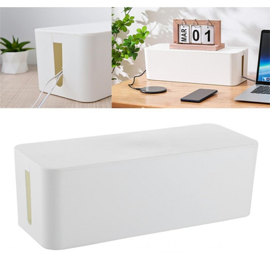 ATL Practical container for hiding cables, white – 2