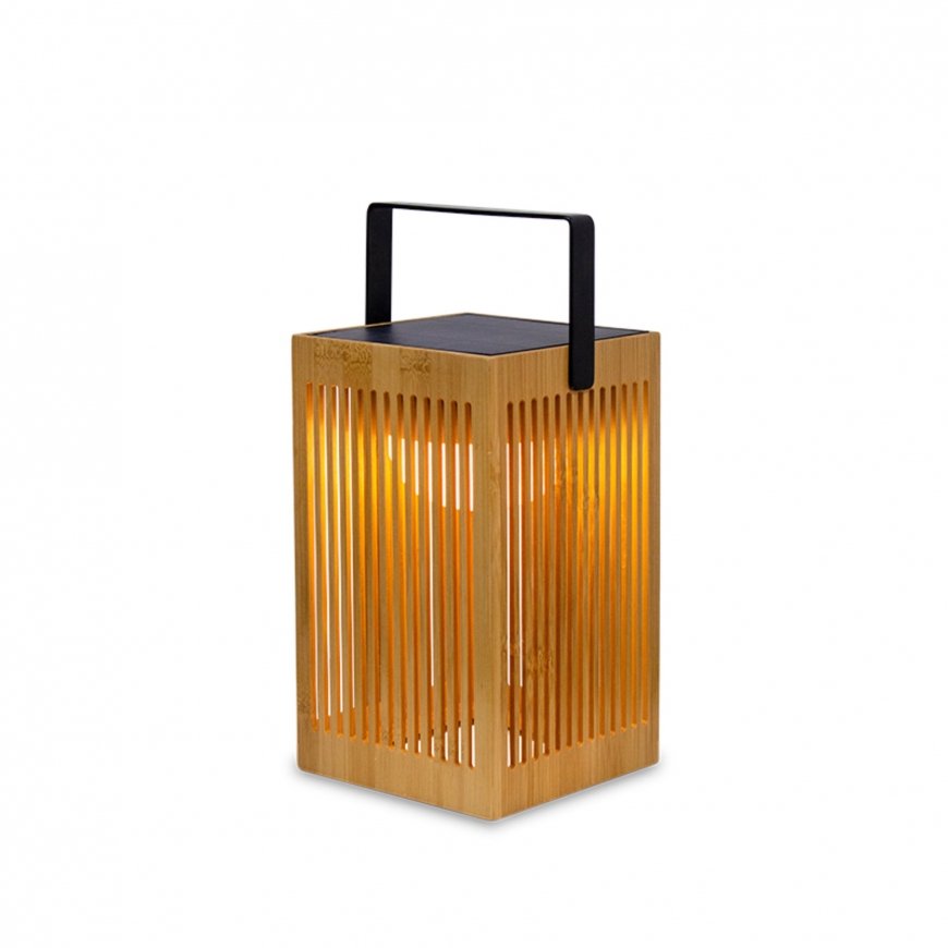 New Garden Okinawa Solar Recharge Lantern Bamboo