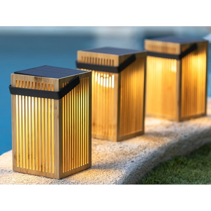 New Garden Okinawa Solar Recharge Lantern Bamboo – 2