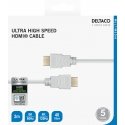 Deltaco HU-20A-R HDMI kabelis 2 m HDMI Type A (Standard) Balts