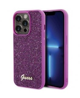 Guess Apple iPhone 15 Pro Max HC PU DISCO SCRIPT METAL Purple